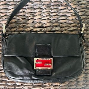 Fendi Leather Baguette Authentic Vintage